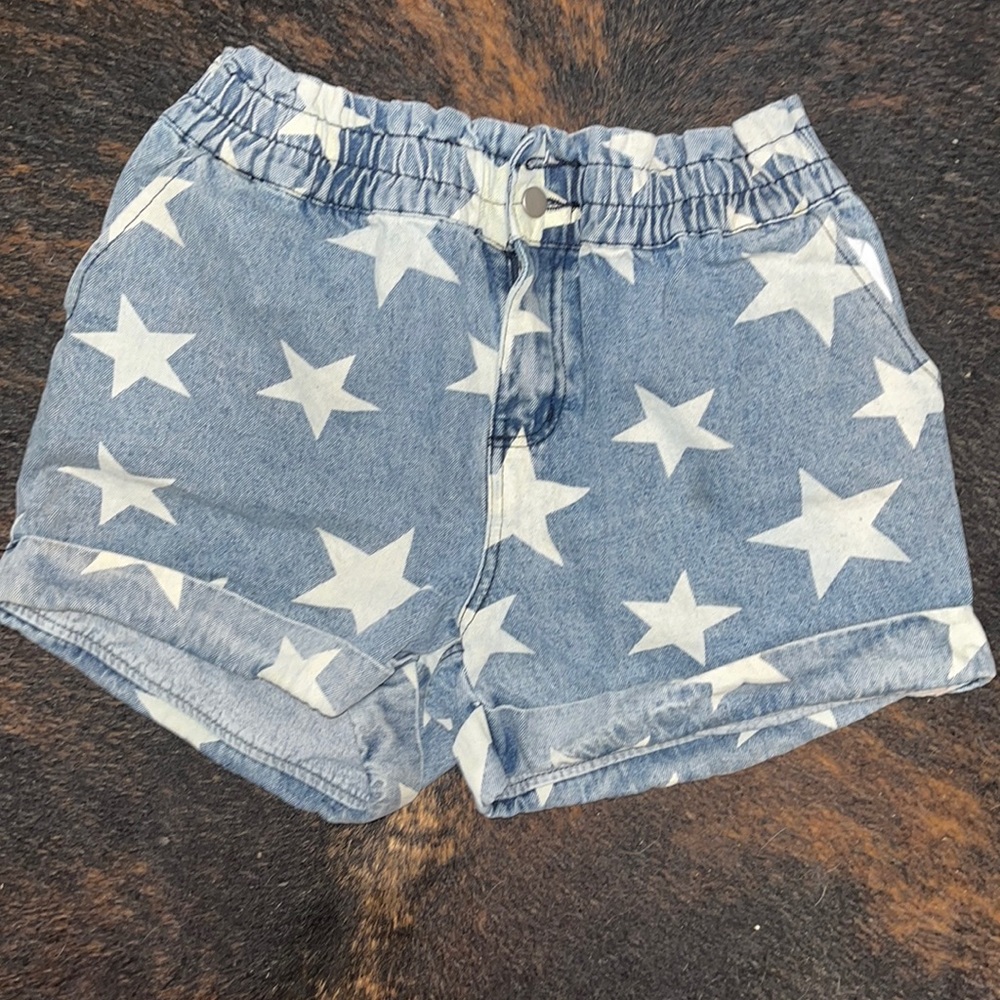 High waisted jean shorts